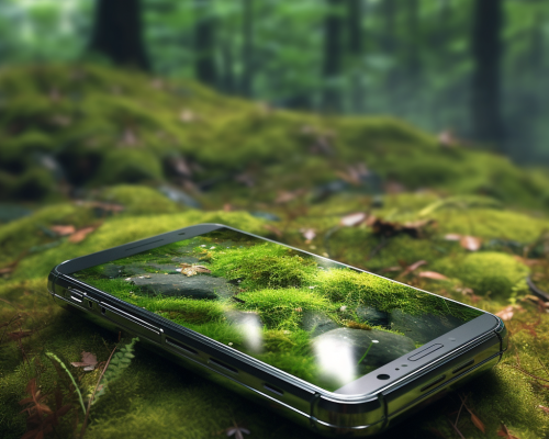 Mobiililaite hylättynä metsään.